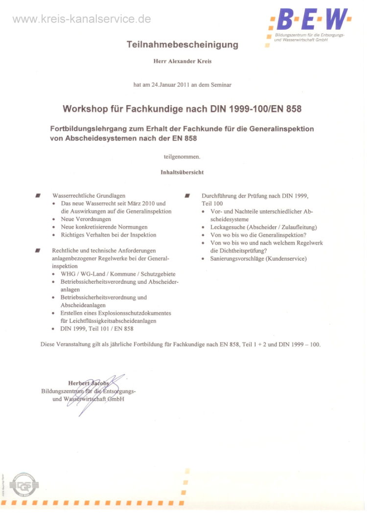 FachkundigenWorkshop DIN1999 2011